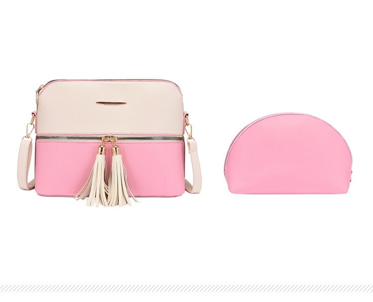 Handbags, Beige Pink with Gold Details Handbags, Beige Pink with Gold Details