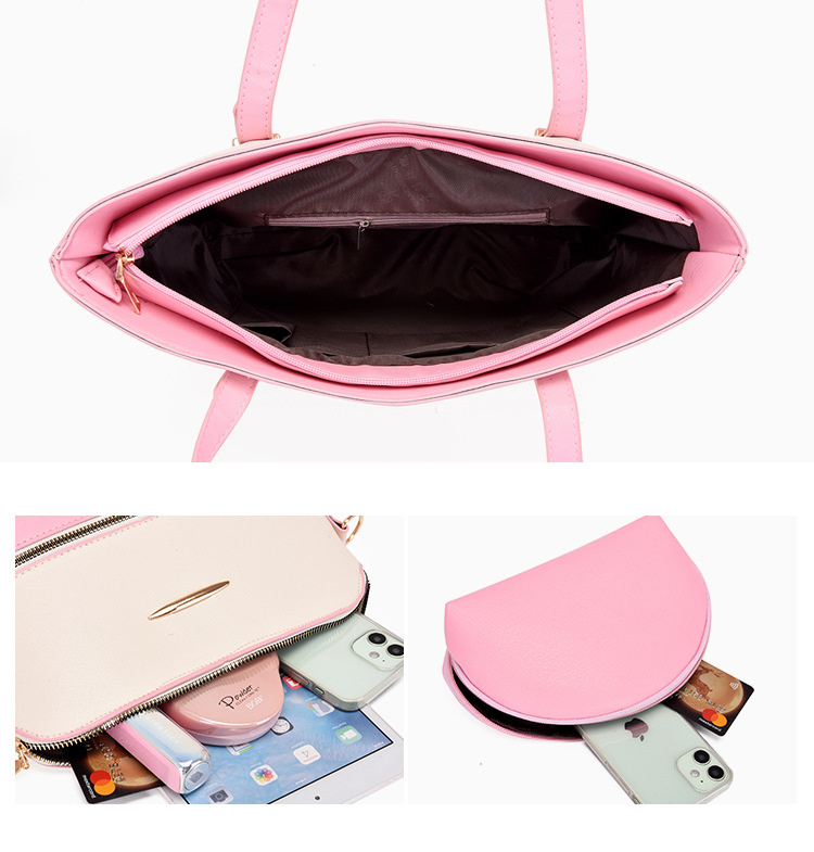 Handbags, Beige Pink with Gold Details Handbags, Beige Pink with Gold Details