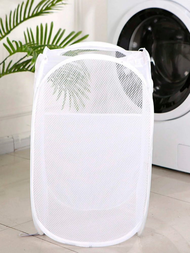 Laundry basket in Net, White