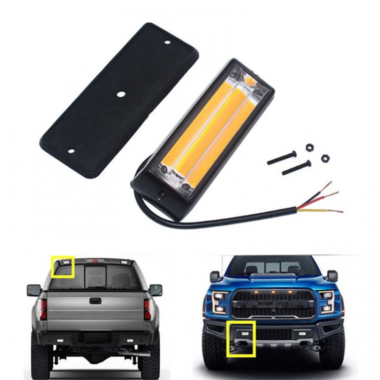 Warning lamp CoB LED for Car 12-24V, Red light Warning lamp CoB LED for Car 12-24V, Red light