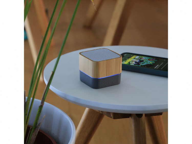 Bluetooth Mini Wooden Speaker for Office, Grey