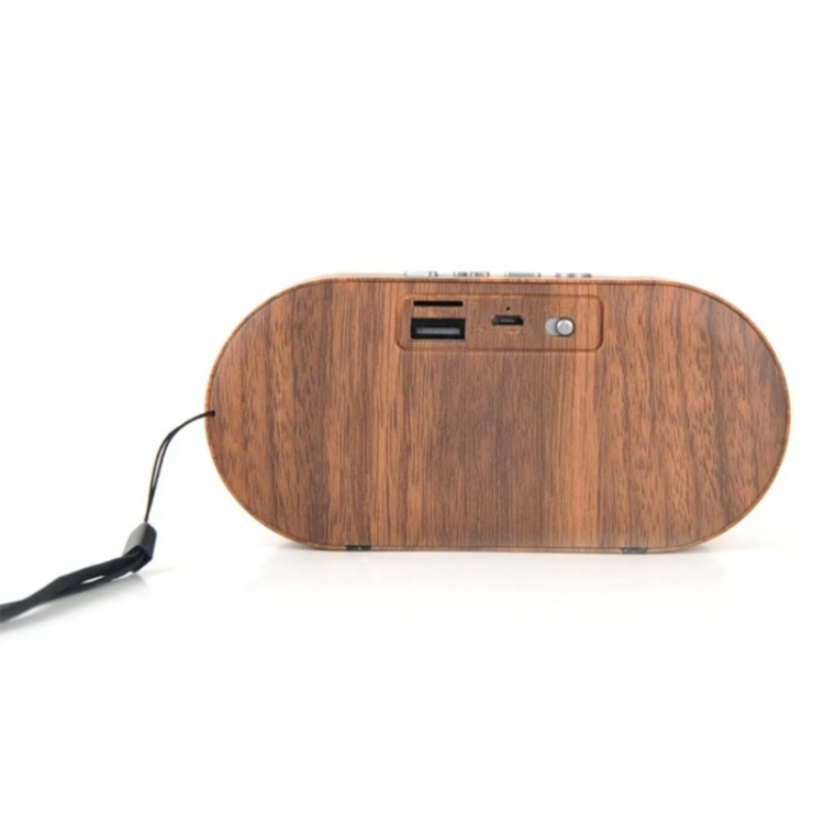 Small Portable Bluetooth Speaker in Dark Wood Small Portable Bluetooth Speaker in Dark Wood