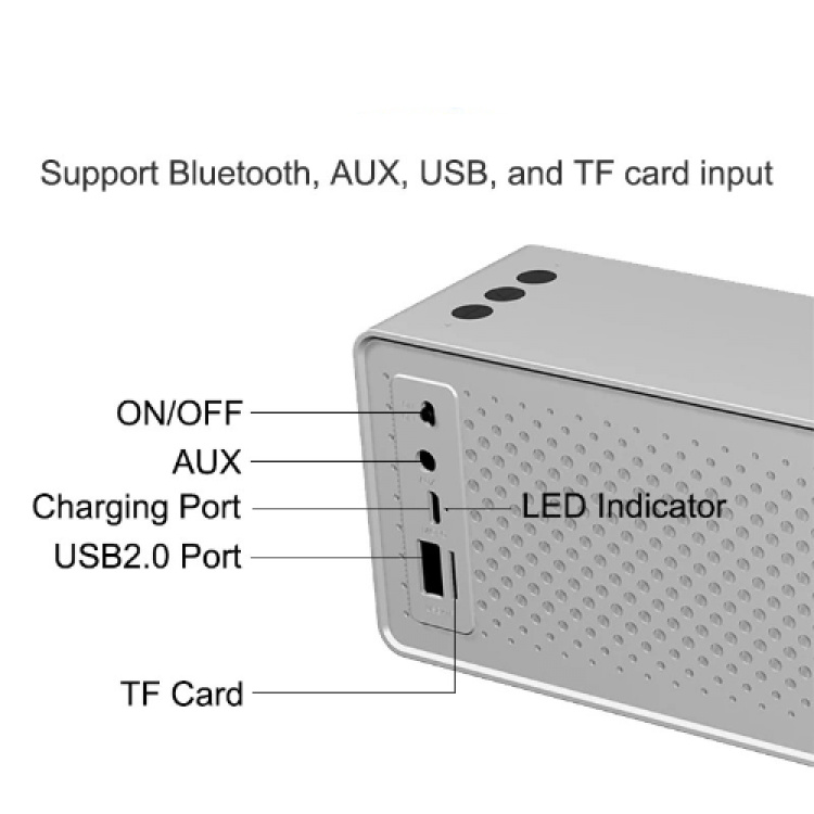 Bluetooth Speaker, Silver with Graffiti Bluetooth Speaker, Silver with Graffiti
