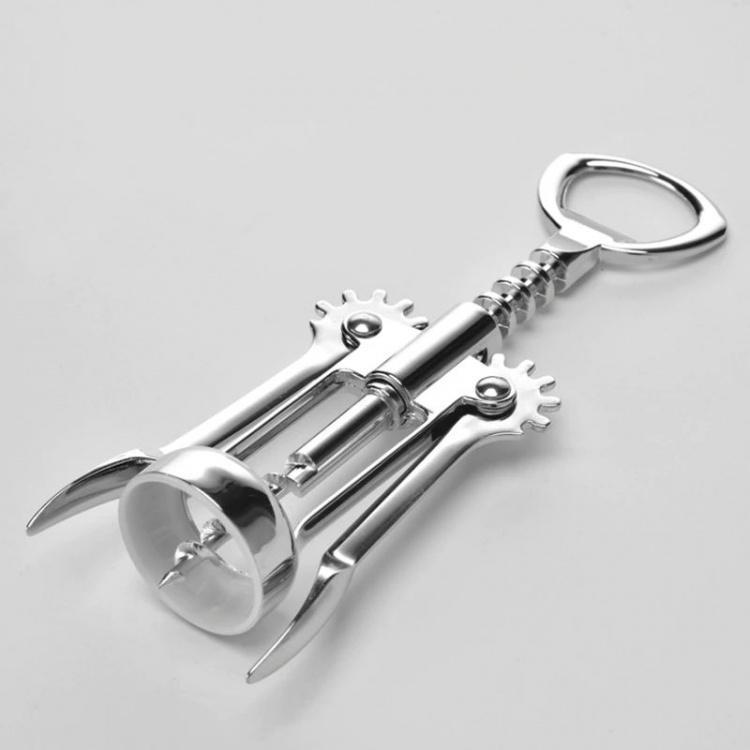 Steel wine opener