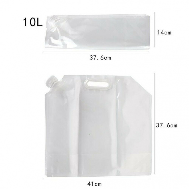 Foldable water container 10L with handle and faucet