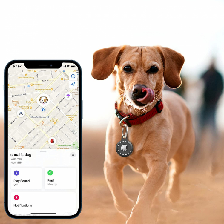 Keychain for Apple AirTag 4-pack, Multiple colors Keychain for Apple AirTag 4-pack, Multiple colors