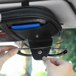 Multifunctional storage bag for car sunshade, Black. Multifunctional storage bag for car sunshade, Black.