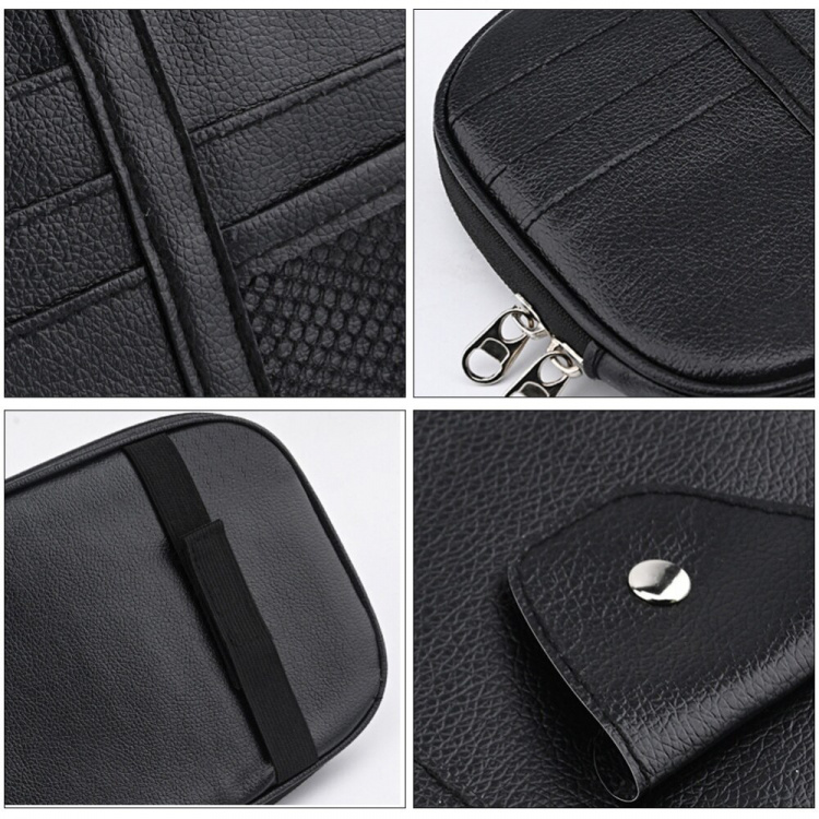 Multifunctional storage bag for car sunshade, Black. Multifunctional storage bag for car sunshade, Black.