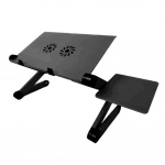 Foldable Laptop Desk with Cooling Hole & Mouse Stand, Black Foldable Laptop Desk with Cooling Hole & Mouse Stand, Black