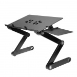 Multifunctional Laptop Desk with Built-in Cooling Fans, Black Multifunctional Laptop Desk with Built-in Cooling Fans, Black