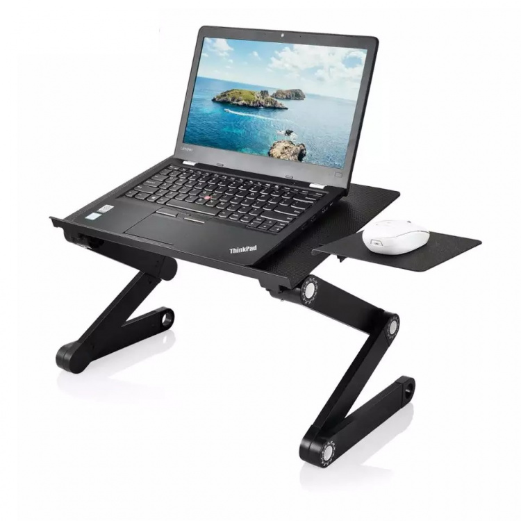 Multifunctional Laptop Desk with Built-in Cooling Fans, Black Multifunctional Laptop Desk with Built-in Cooling Fans, Black