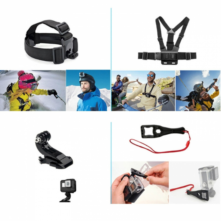 Starttillbehör Combo Kit för Olika GoPro Hero Modeller