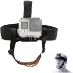 Headband with chin strap for Go Pro