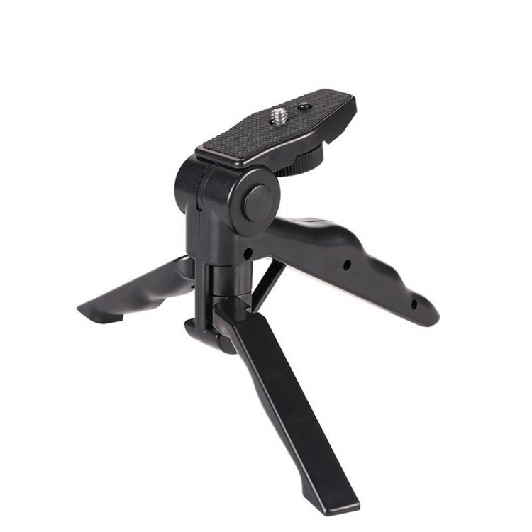 Camera grip with built-in tripod stand for action cameras Camera grip with built-in tripod stand for action cameras