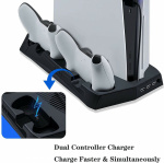 Charging station with cooling fans and game storage for PS5 Charging station with cooling fans and game storage for PS5