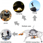 Portable Gas Stove with Windshield, 3500W