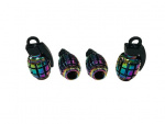 Valve Caps 4-pack, Rainbow Garnets Valve Caps 4-pack, Rainbow Garnets