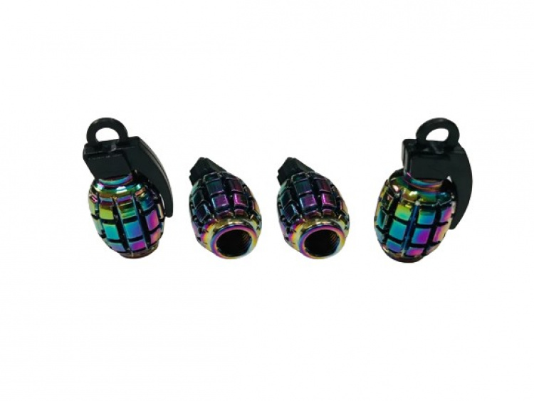 Valve Caps 4-pack, Rainbow Garnets Valve Caps 4-pack, Rainbow Garnets