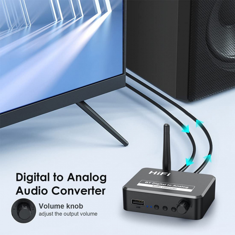 Bluetooth audio converter, Digital to Analog Bluetooth audio converter, Digital to Analog