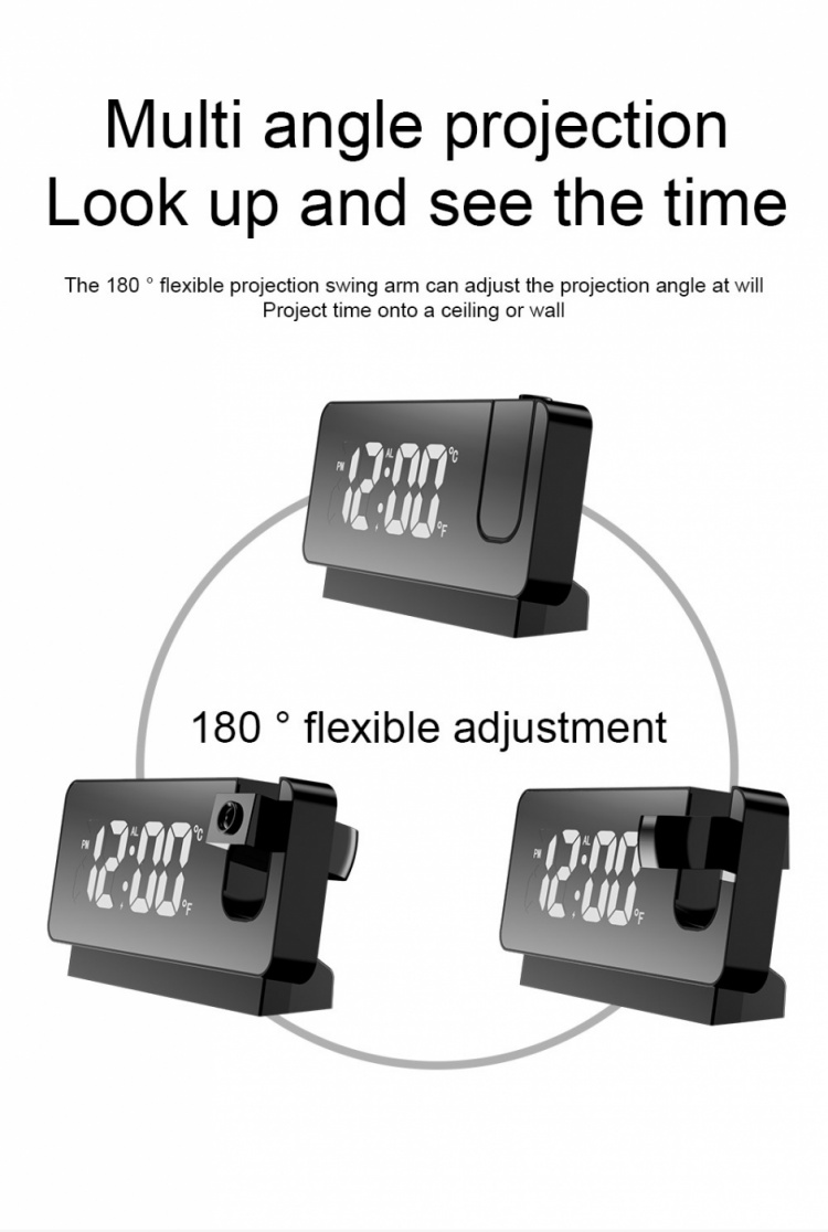 Alarm clock with projector