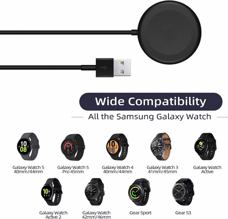 Magnetic charging cable for Galaxy Watch 3/4/4 Classic/5/5 Pro/Active 1/2 Magnetic charging cable for Galaxy Watch 3/4/4 Classic/5/5 Pro/Active 1/2