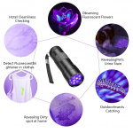 Flashlight 12 pcs LED, UV light