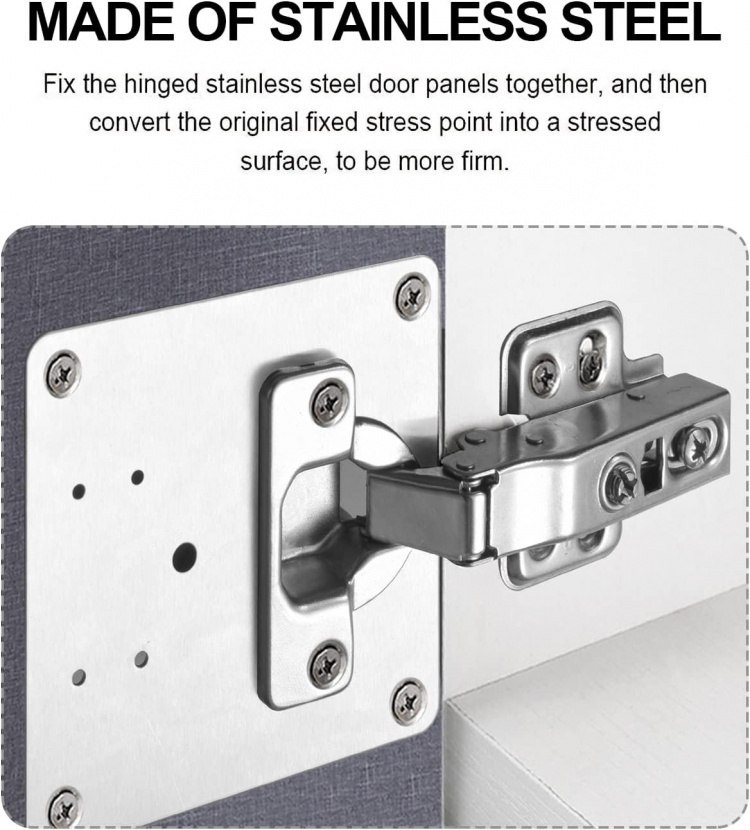 Hinge repair plate 4-pack