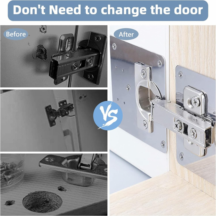 Hinge repair plate 4-pack