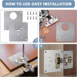Hinge repair plate 4-pack