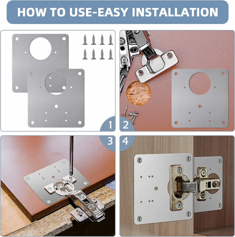 Hinge repair plate 2-pack Hinge repair plate 2-pack