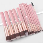Set of 14 Makeup Brushes, Pink Set of 14 Makeup Brushes, Pink