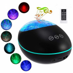 Lucky Stone Ocean LED Projection Lamp with Remote Control, Black Lucky Stone Ocean LED Projection Lamp with Remote Control, Black