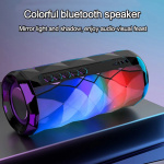 TG-167 Bluetooth-högtalare 5W med coola LED-ljuseffekter och dubbel bas, Röd
