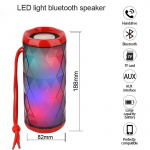 TG-167 Bluetooth-högtalare 5W med coola LED-ljuseffekter och dubbel bas, Röd