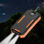 Powerbank 30000mAh 22.5W PD+15W Wireless Charging, Solar, Flashlight & Compass