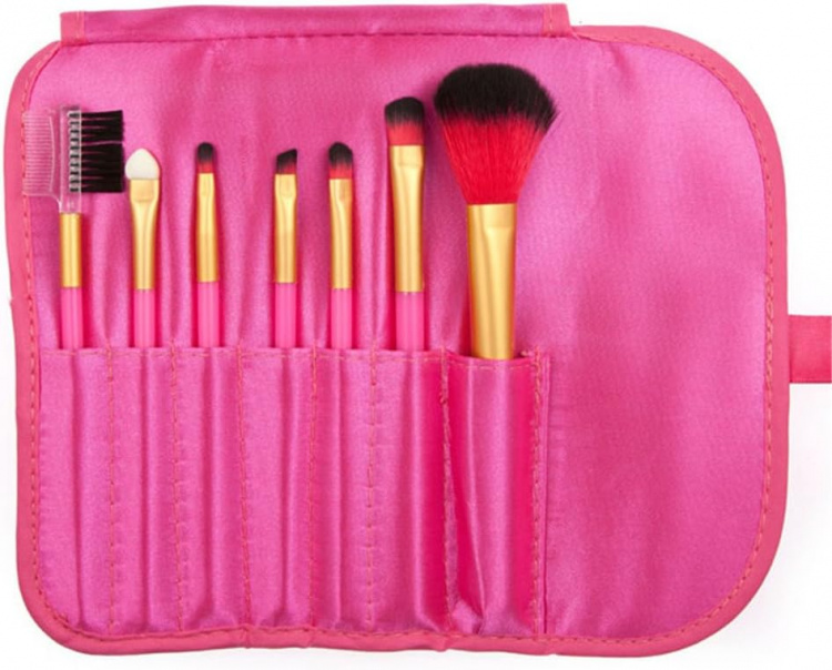 Professional gentle makeup brushes, 7-pack, pink. Professional gentle makeup brushes, 7-pack, pink.