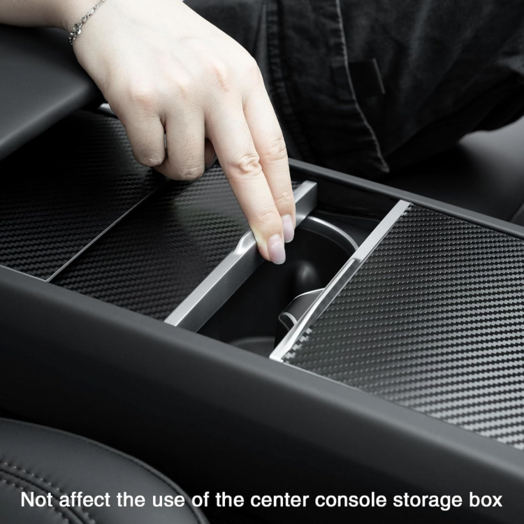 Center console stickers for Tesla Model 3 Highland, Carbon fiber