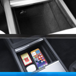 Storage box with sorting compartments for Tesla Model 3 Highland