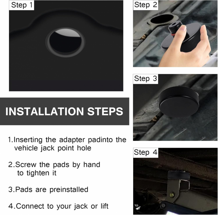 Jacking pads for Tesla Model 3/Y/X/S, 4 pcs