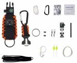 Survival kit with 12 accessories - Orange