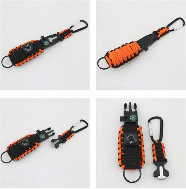 Survival kit with 12 accessories - Orange