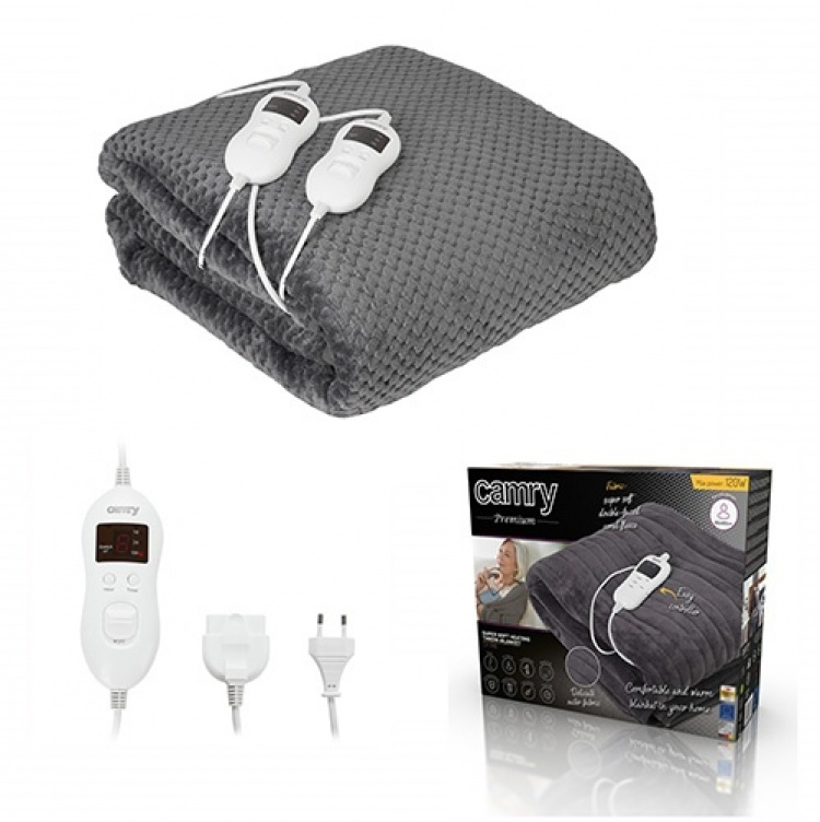 Camry Heating blanket 150x160 cm Gray Camry Heating blanket 150x160 cm Gray