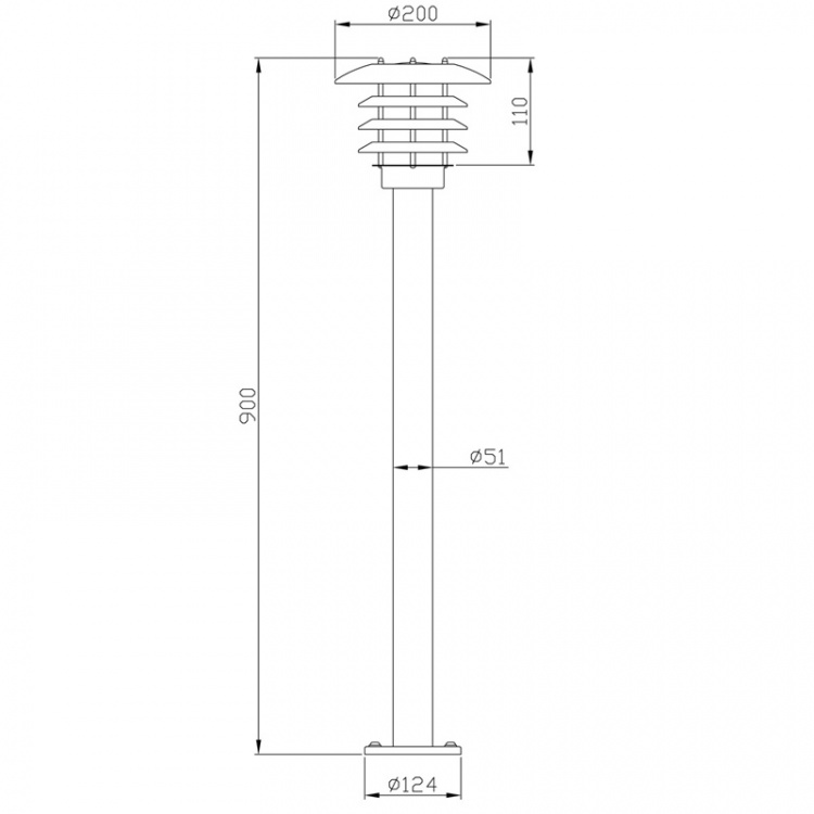 LightsOn Saturnus Pollare 90cm Silver LightsOn Saturnus Pollare 90cm Silver
