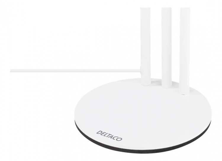 DELTACO 3-IN-1 Selfie Ring Lamp With Phone and Microphone holder, whit