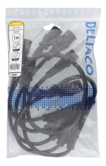 DELTACO IEC C14 to 5x IEC C13 Power cable, 1m, 10A/250V, Y-Splitter, b DELTACO IEC C14 to 5x IEC C13 Power cable, 1m, 10A/250V, Y-Splitter, b