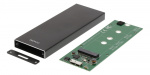 DELTACO Externt M.2 kabinett, USB 3.0, 5 Gbps, Black
