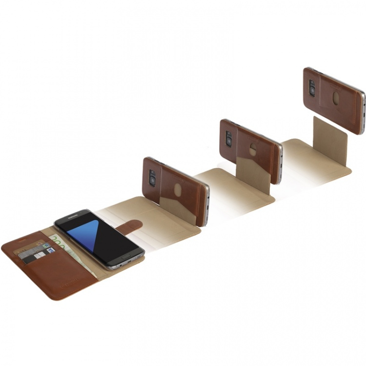 Krusell Ekerö Wallet Case for Samsung Galaxy S8, Coffee Brown