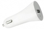 Car charger with USB socket, 1A, White Car charger with USB socket, 1A, White