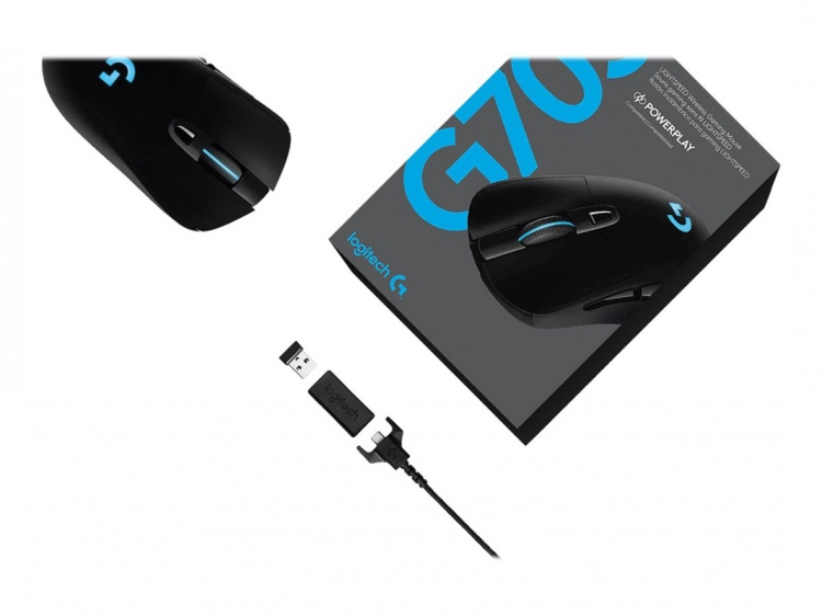 Logitech G703 - gamingmus - LIGHTSPEED med HERO - optisk - 6 knappar - trådlös