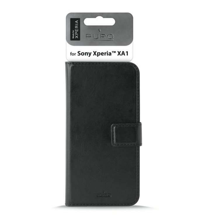 Puro Sony Xperia XA1, Wallet Case Milano, Black Puro Sony Xperia XA1, Wallet Case Milano, Black